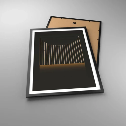 Affiche dans un cadre noir - Poster - Explorez les ténèbres - 50x70 cm