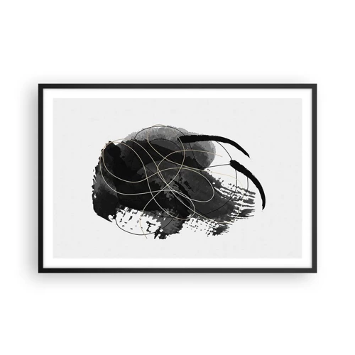 Affiche dans un cadre noir - Poster - Fait de noir - 91x61 cm