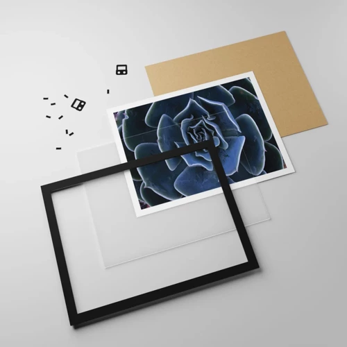 Affiche dans un cadre noir - Poster - Fleur du désert - 40x30 cm