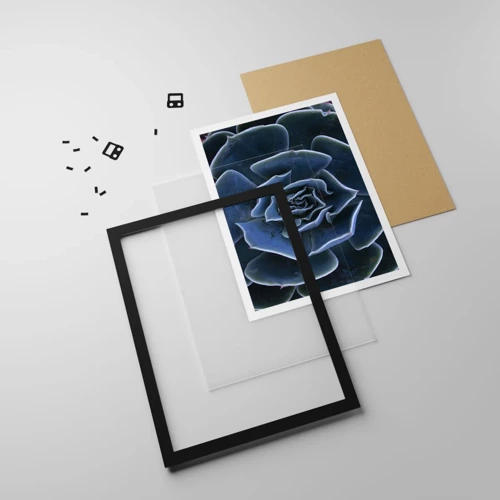 Affiche dans un cadre noir - Poster - Fleur du désert - 40x50 cm