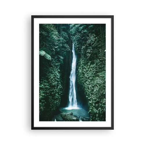 Affiche dans un cadre noir - Poster - Fontaine tropicale - 50x70 cm