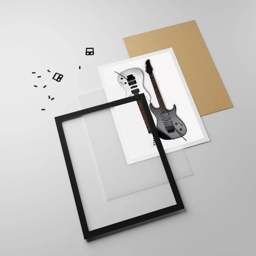 Affiche dans un cadre noir - Poster - Harmonie des formes - 50x70 cm