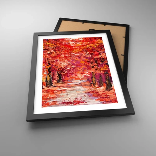 Affiche dans un cadre noir - Poster - Impression d'automne - 30x40 cm
