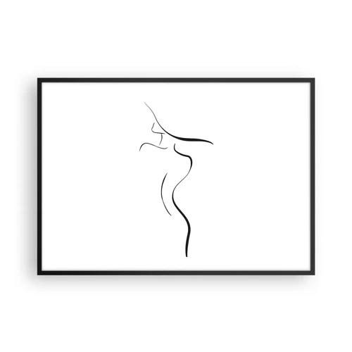 Affiche dans un cadre noir - Poster - Insaisissable comme une vague - 100x70 cm
