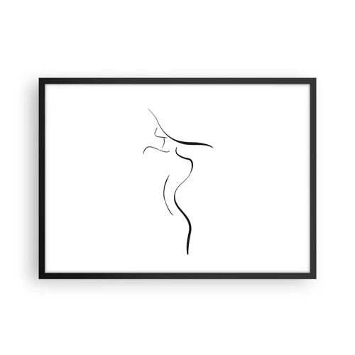 Affiche dans un cadre noir - Poster - Insaisissable comme une vague - 70x50 cm