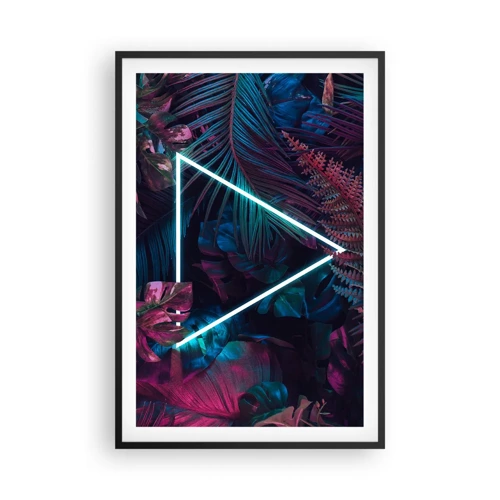 Affiche dans un cadre noir - Poster - Jardin de style disco - 61x91 cm
