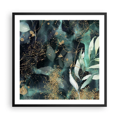 Affiche dans un cadre noir - Poster - Jardin magique - 60x60 cm