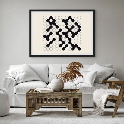 Affiche dans un cadre noir - Poster - Jeu chinois – variation - 40x30 cm