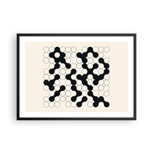 Affiche dans un cadre noir - Poster - Jeu chinois – variation - 70x50 cm