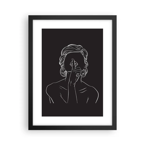 Affiche dans un cadre noir - Poster - La beauté s'épanouit en silence - 30x40 cm