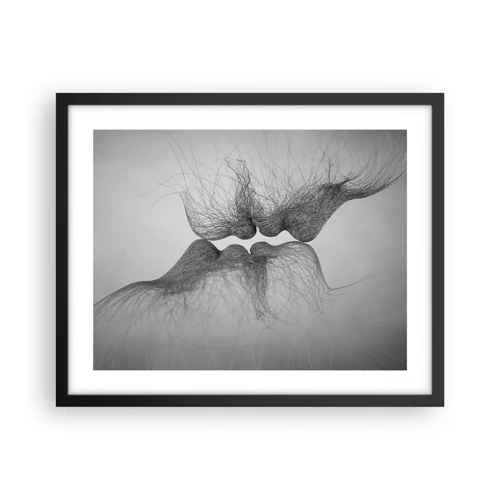 Affiche dans un cadre noir - Poster - La bise du vent - 50x40 cm