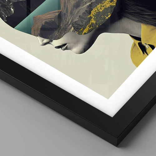 Affiche dans un cadre noir - Poster - La femme – toujours un mystère - 40x50 cm