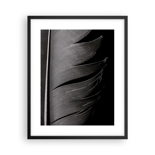 Affiche dans un cadre noir - Poster - La plume – un design magnifique - 40x50 cm