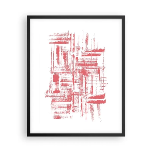Affiche dans un cadre noir - Poster - La ville rouge - 40x50 cm