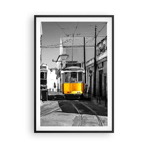 Affiche dans un cadre noir - Poster - L'âme de Lisbonne - 61x91 cm