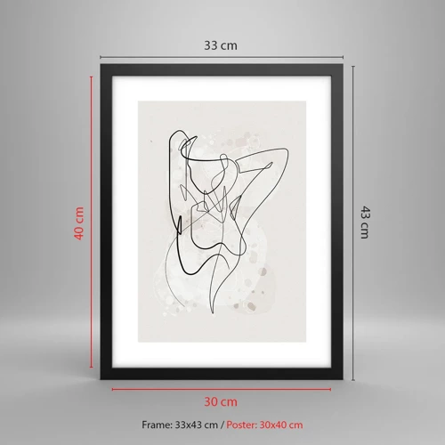 Affiche dans un cadre noir - Poster - L'art de la séduction - 30x40 cm