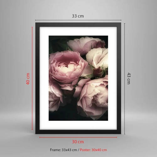 Affiche dans un cadre noir - Poster - Le charme de la belle époque - 30x40 cm