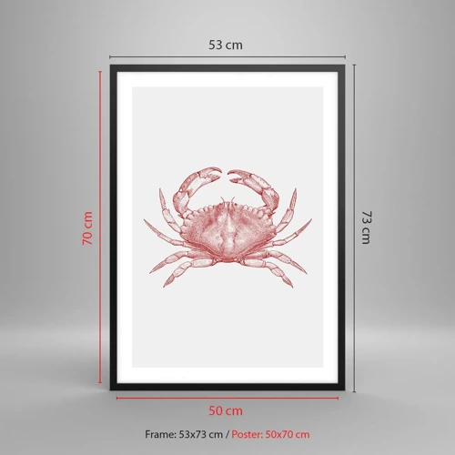 Affiche dans un cadre noir - Poster - Le crabe des crabes - 50x70 cm