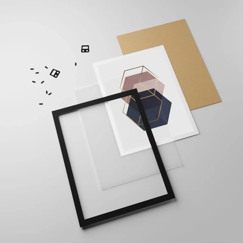 Affiche dans un cadre noir - Poster - Le pouvoir de la simplicité - 40x50 cm