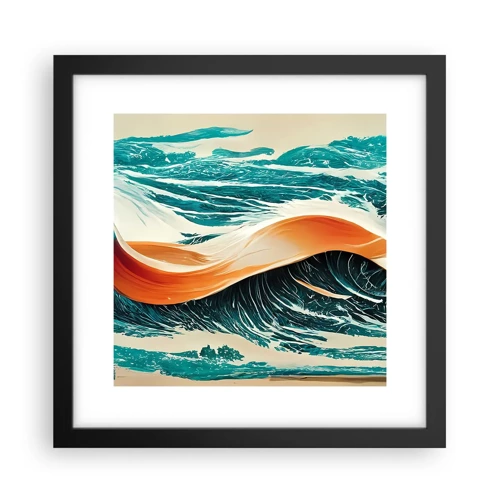 Affiche dans un cadre noir - Poster - Le rêve d'un surfeur - 30x30 cm