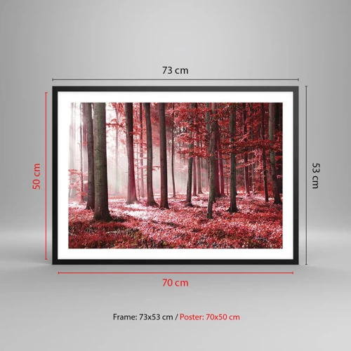 Affiche dans un cadre noir - Poster - Le rouge est tout aussi beau - 70x50 cm