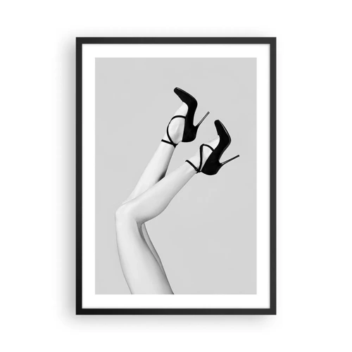 Affiche dans un cadre noir - Poster - Les jambes en l’air - 50x70 cm