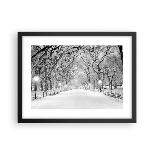 Affiche dans un cadre noir - Poster - Les quatres saisons – l’hiver - 40x30 cm