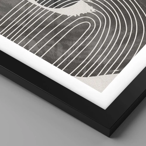 Affiche dans un cadre noir - Poster - L'ovale gagne - 100x70 cm