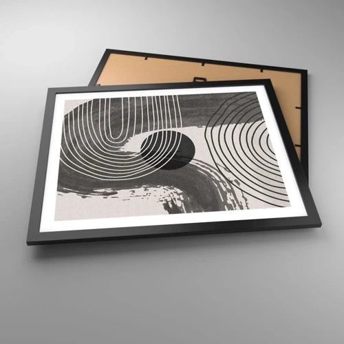 Affiche dans un cadre noir - Poster - L'ovale gagne - 50x40 cm