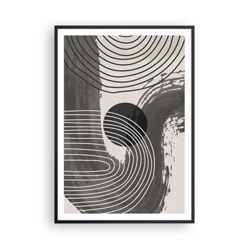 Affiche dans un cadre noir - Poster - L'ovale gagne - 70x100 cm