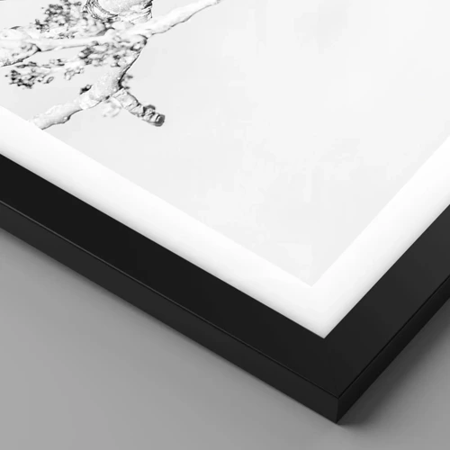 Affiche dans un cadre noir - Poster - Matin d'hiver - 40x30 cm