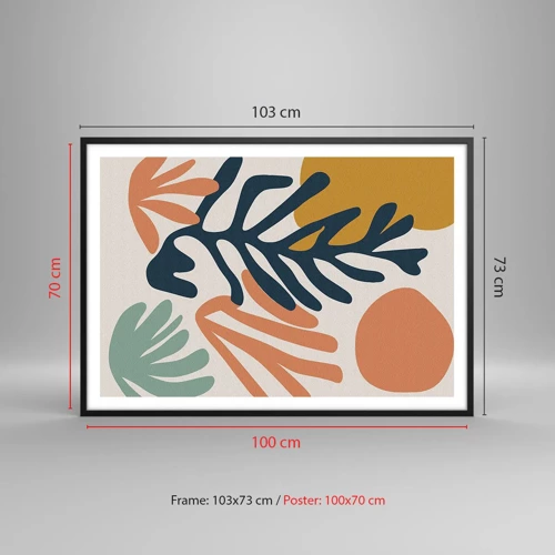 Affiche dans un cadre noir - Poster - Mers de corail - 100x70 cm