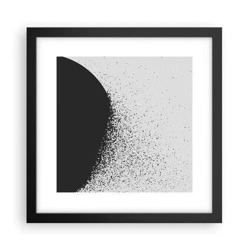 Affiche dans un cadre noir - Poster - Mouvement des molécules - 30x30 cm