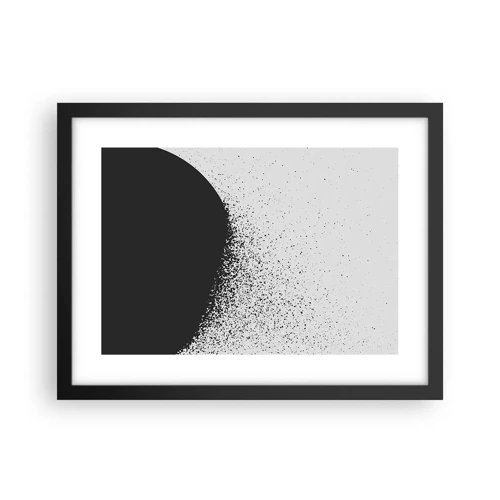 Affiche dans un cadre noir - Poster - Mouvement des molécules - 40x30 cm