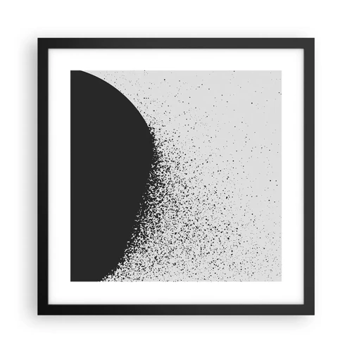 Affiche dans un cadre noir - Poster - Mouvement des molécules - 40x40 cm