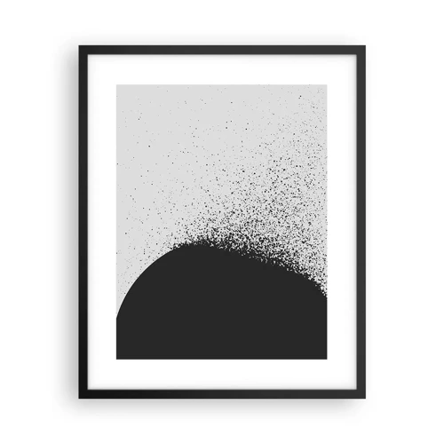 Affiche dans un cadre noir - Poster - Mouvement des molécules - 40x50 cm
