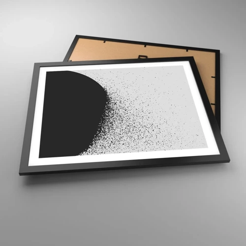 Affiche dans un cadre noir - Poster - Mouvement des molécules - 50x40 cm