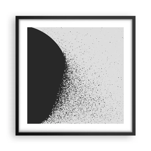 Affiche dans un cadre noir - Poster - Mouvement des molécules - 50x50 cm