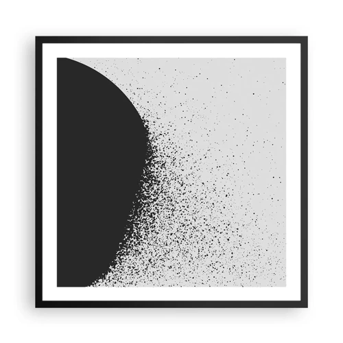 Affiche dans un cadre noir - Poster - Mouvement des molécules - 60x60 cm