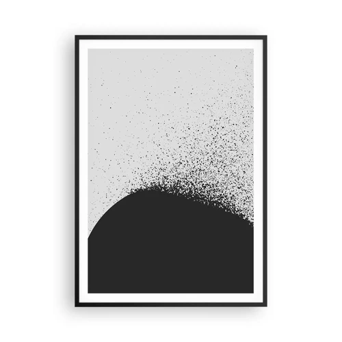 Affiche dans un cadre noir - Poster - Mouvement des molécules - 70x100 cm