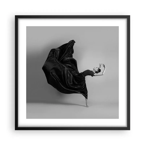 Affiche dans un cadre noir - Poster - Musique ailées - 50x50 cm