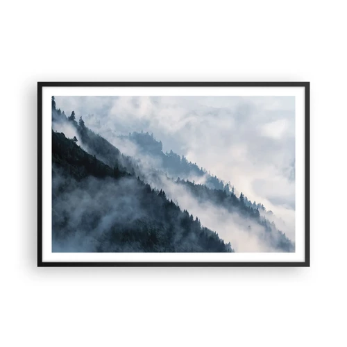 Affiche dans un cadre noir - Poster - Mysticisme des montagnes - 91x61 cm