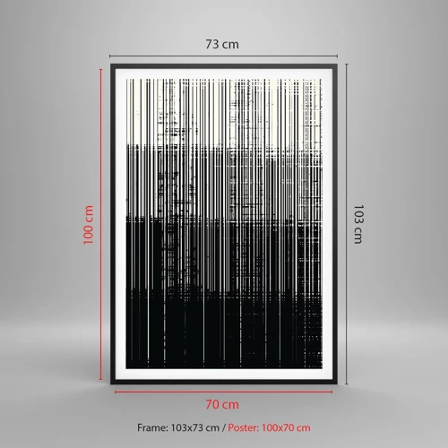 Affiche dans un cadre noir - Poster - Ondes et vibrations - 70x100 cm