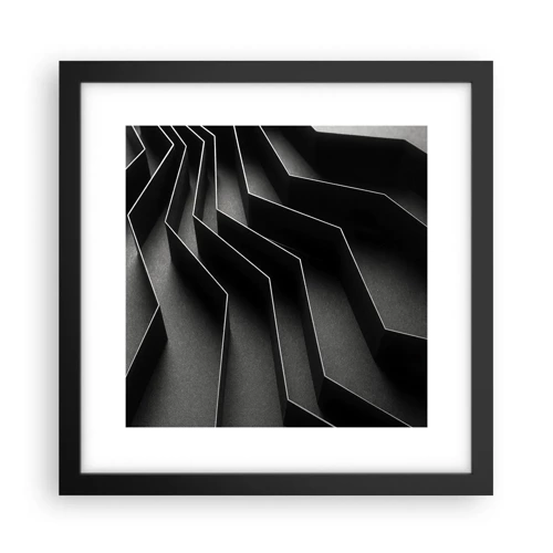 Affiche dans un cadre noir - Poster - Ordre spatial - 30x30 cm