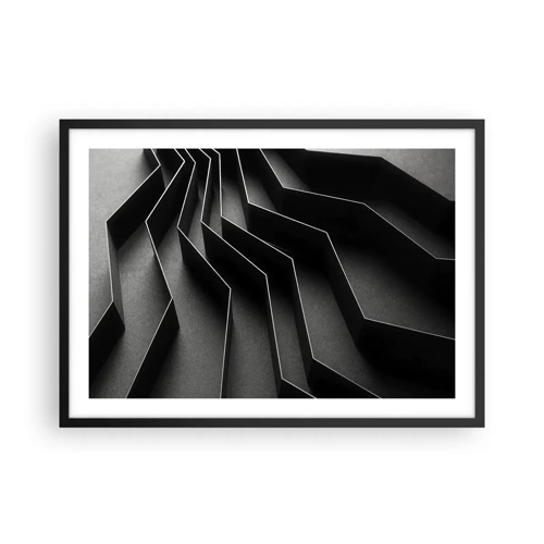 Affiche dans un cadre noir - Poster - Ordre spatial - 70x50 cm