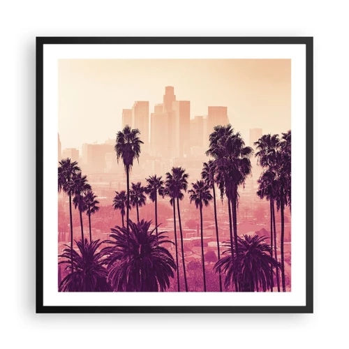 Affiche dans un cadre noir - Poster - Paysage californien - 60x60 cm