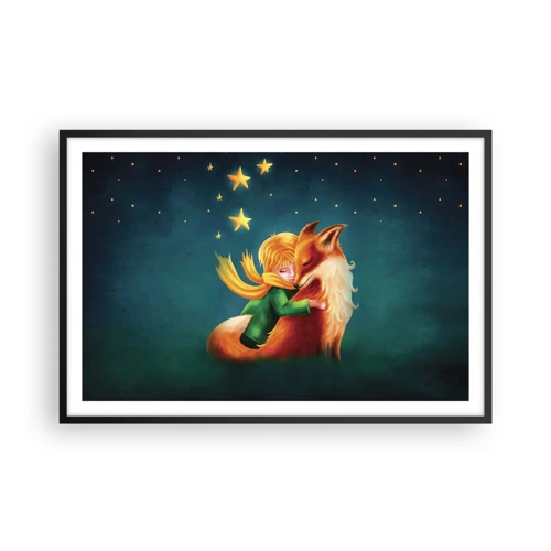 Affiche dans un cadre noir - Poster - Petit Prince - 91x61 cm