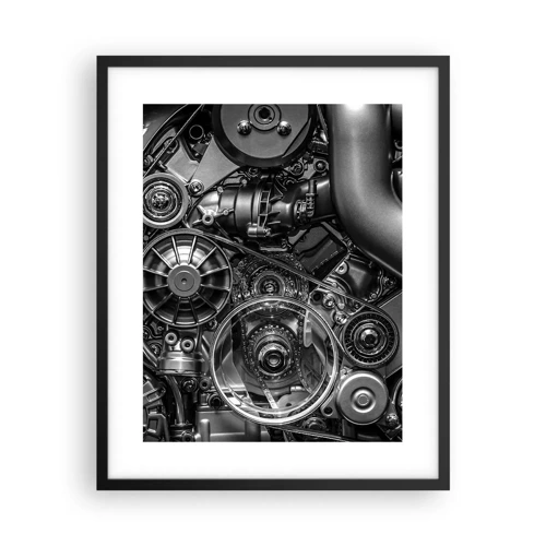Affiche dans un cadre noir - Poster - Poésie mécanique - 40x50 cm