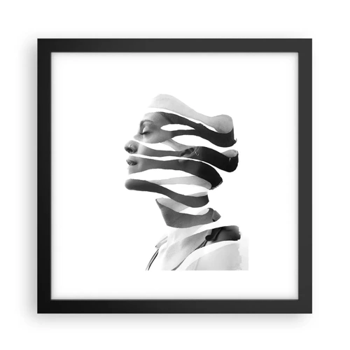 Affiche dans un cadre noir - Poster - Portrait surréaliste - 30x30 cm