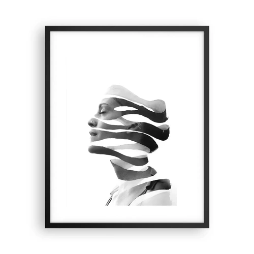 Affiche dans un cadre noir - Poster - Portrait surréaliste - 40x50 cm
